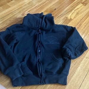 Santa Monica zip up hooded sweatshirt CALIFORNIA REPUBLIC fits 4/5 no tag.